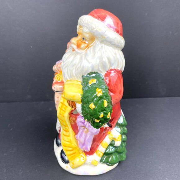 VTG Set of 2 Holiday Ceramic Santa & Snowman Candle Holders 7"-Max D. Drug, Inc - Picture 9 of 12